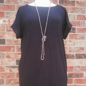 Rolled Sleeve Dress